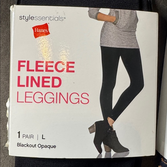 Hanes Fleece Lined and Mid Rise Denim Jeggings Bundle Size L NEW - Picture 2 of 6